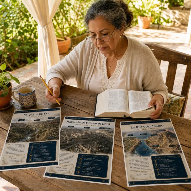 Páginas impresas junto a tu Biblia